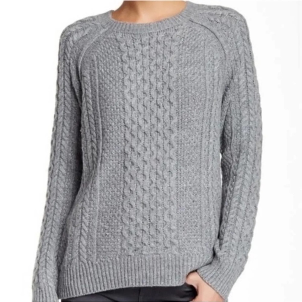 Vince oversized cable knit wool blend sweater